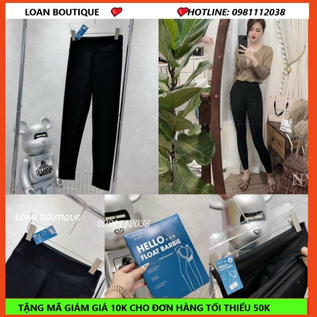 Quần legging nữ hello full hộp siêu co dãn, quần legging nữ dáng thon dài cạp bản to