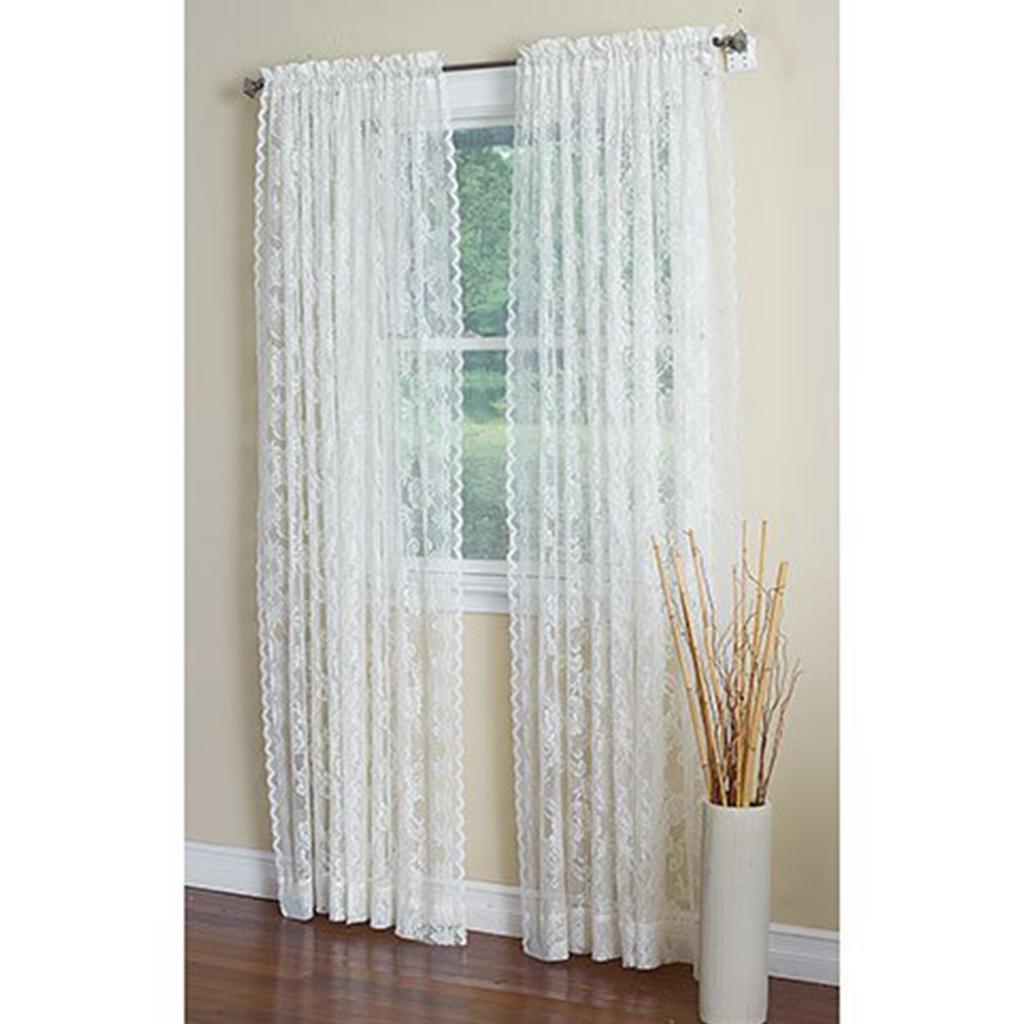 2 Piece Polyester Lace Window Curtain