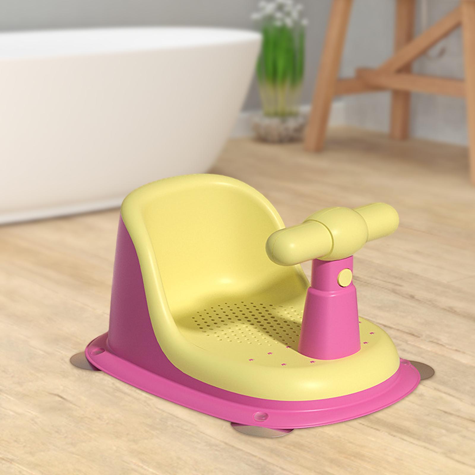 Baby Bath Seat Baby Bathtub Seat for Bathing Yellow Pink