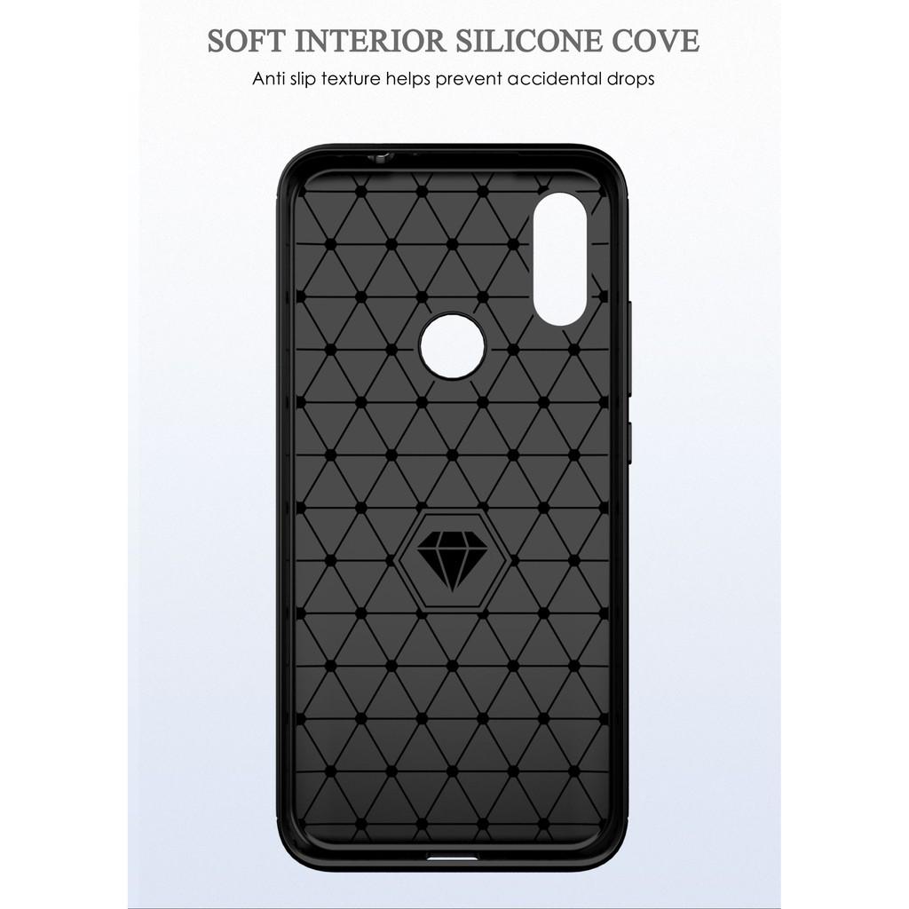 Ốp lưng cho Xiaomi Redmi 7 dẻo Carbon phay xước chống sốc chống vân tay