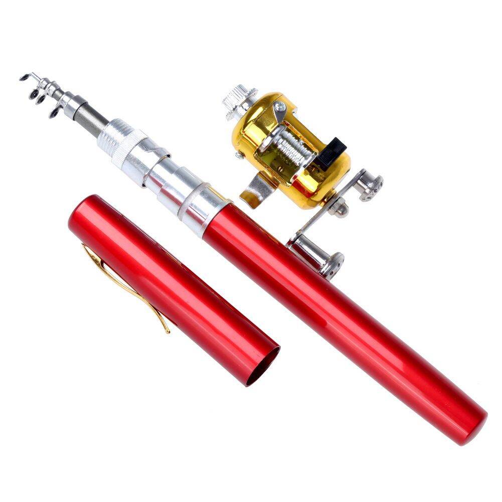 Cần Câu Cá Du Lịch Mini Dài 100 Cm Hình Bút Bi Máy Ngang