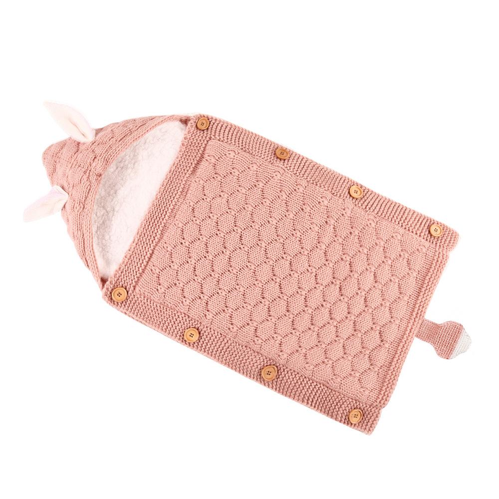 Bé Sơ Sinh Xe Đẩy Bọc Túi Ngủ Mùa Đông Ấm Chăn Đan Đầm Quấn Bé Túi Ngủ Cho Bé