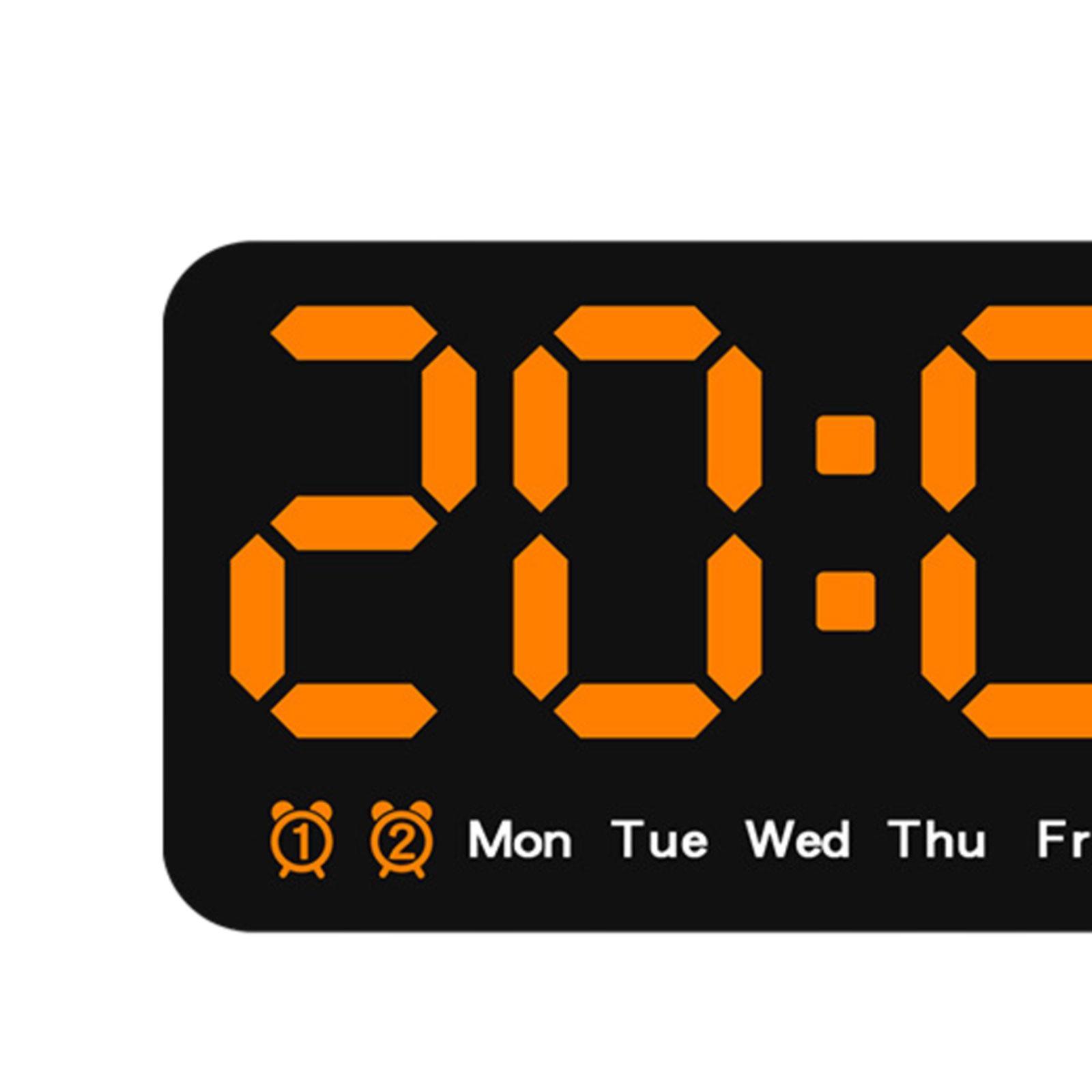 LED Desktop Alarm Clock Desk Digital Clock Table Dimmer Large LED Clocks Wall Clock Electronic Clock for Bedroom Office Adult