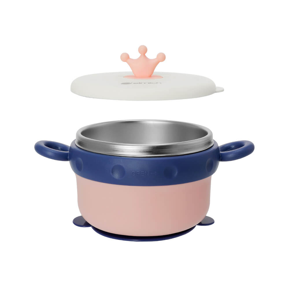 Bát ăn cho trẻ em hình vương miện inox 316 Elmich Babycare EL-0008VM
