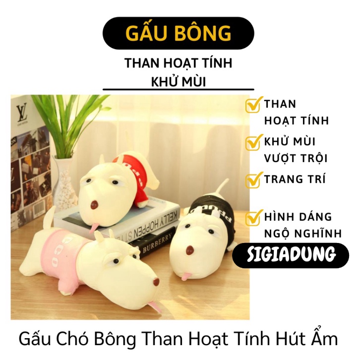 Thú Bông Gấu Bông Hình Chó Than Hoạt Tính Khử Mùi, Hút Ẩm Trong Xe Ô Tô, Tủ Quần Áo, Nhà Cửa