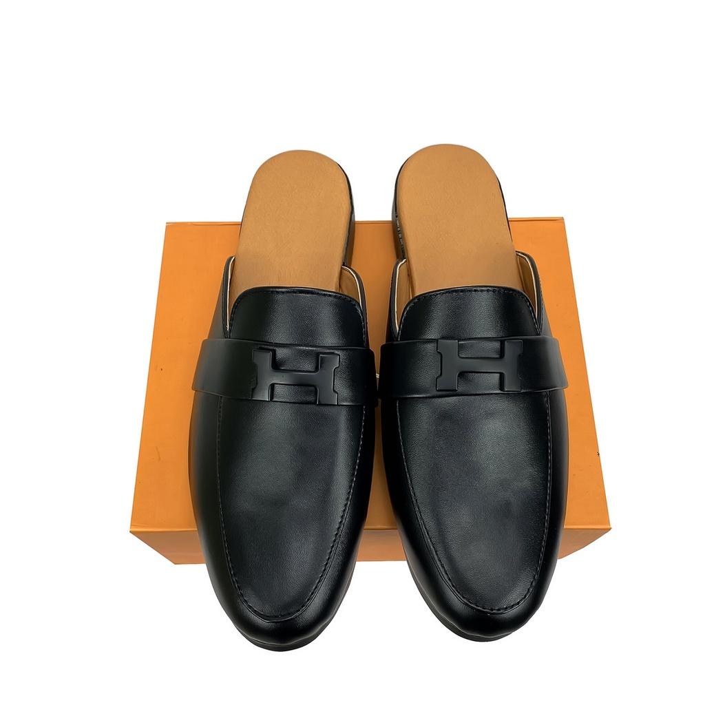 Giày sục nam, sục nam chữ H Da Pu - Mã GSN15