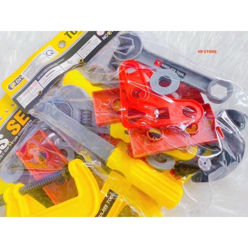 Bộ Sửa Chữa Kìm, Búa, Tua Vít 15 Dụng Cụ Vàng TOOLS SET, Bé Làm Kỹ Sư Đồ Chơi Bé Trai
