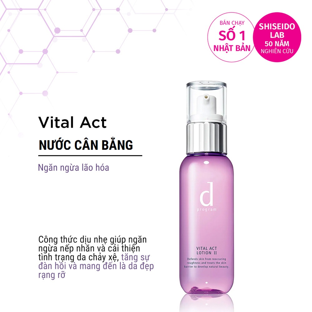 Nước cân bằng D Program ngăn ngừa lão hóa da Vital Act Lotion I 125ml