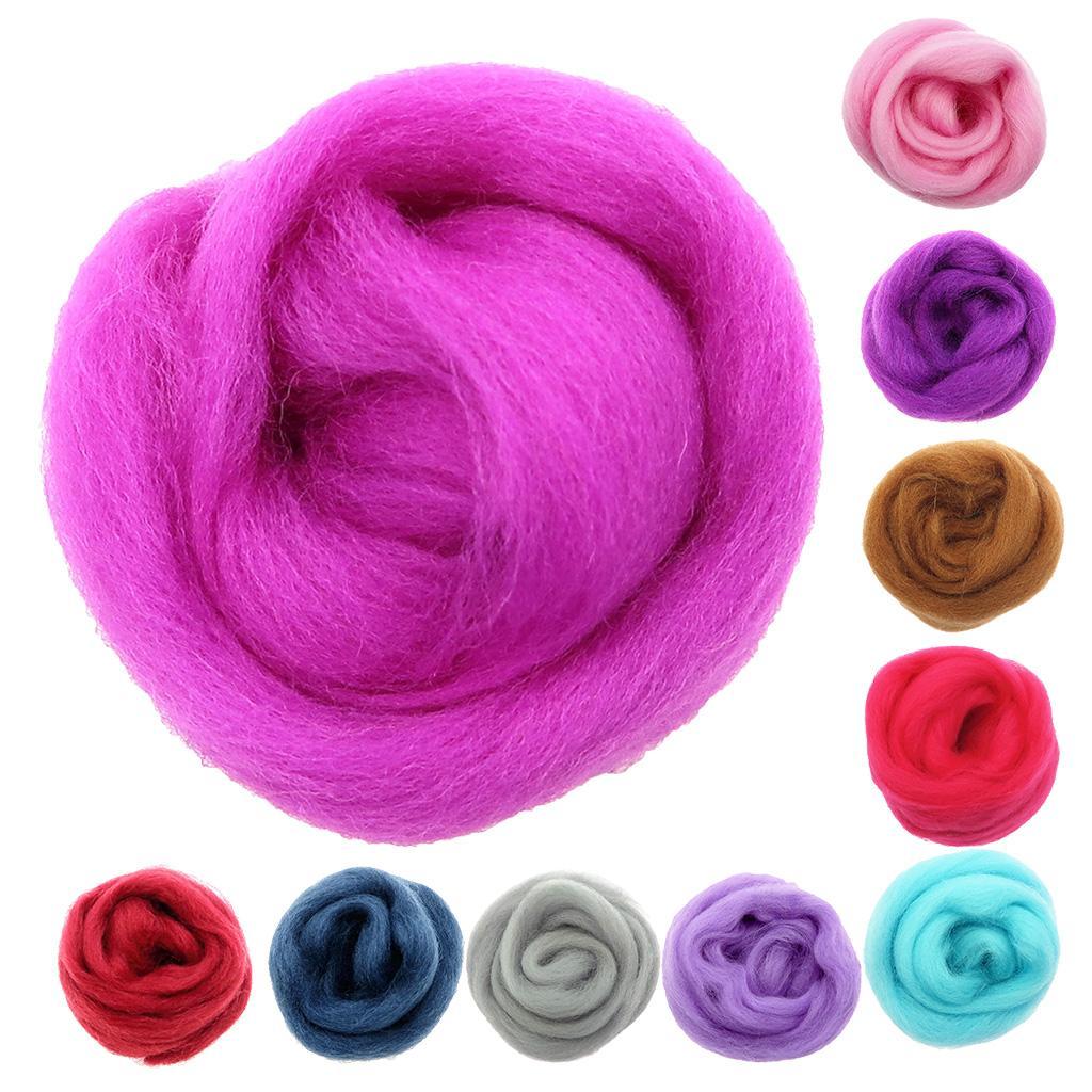 3-5pack 10g Soft Wool Roving Felting Wool for DIY Needle Felting Craft Grayish