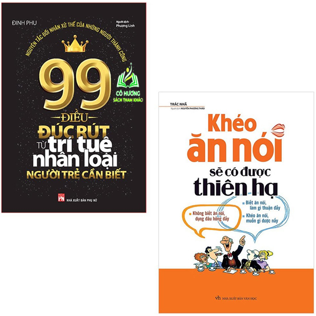 Hình ảnh Sách- Bộ 2 Cuốn Khéo Ăn Nói Sẽ Có Được Thiên Hạ(TB) + 99 Điều Đúc Rút Từ Trí Tuệ Nhân Loại Người Trẻ Cần Biết