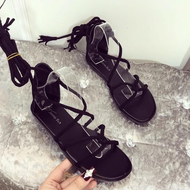 Dép Sandal Chiến Binh Cột Dây Phong Cách Boho Vintage