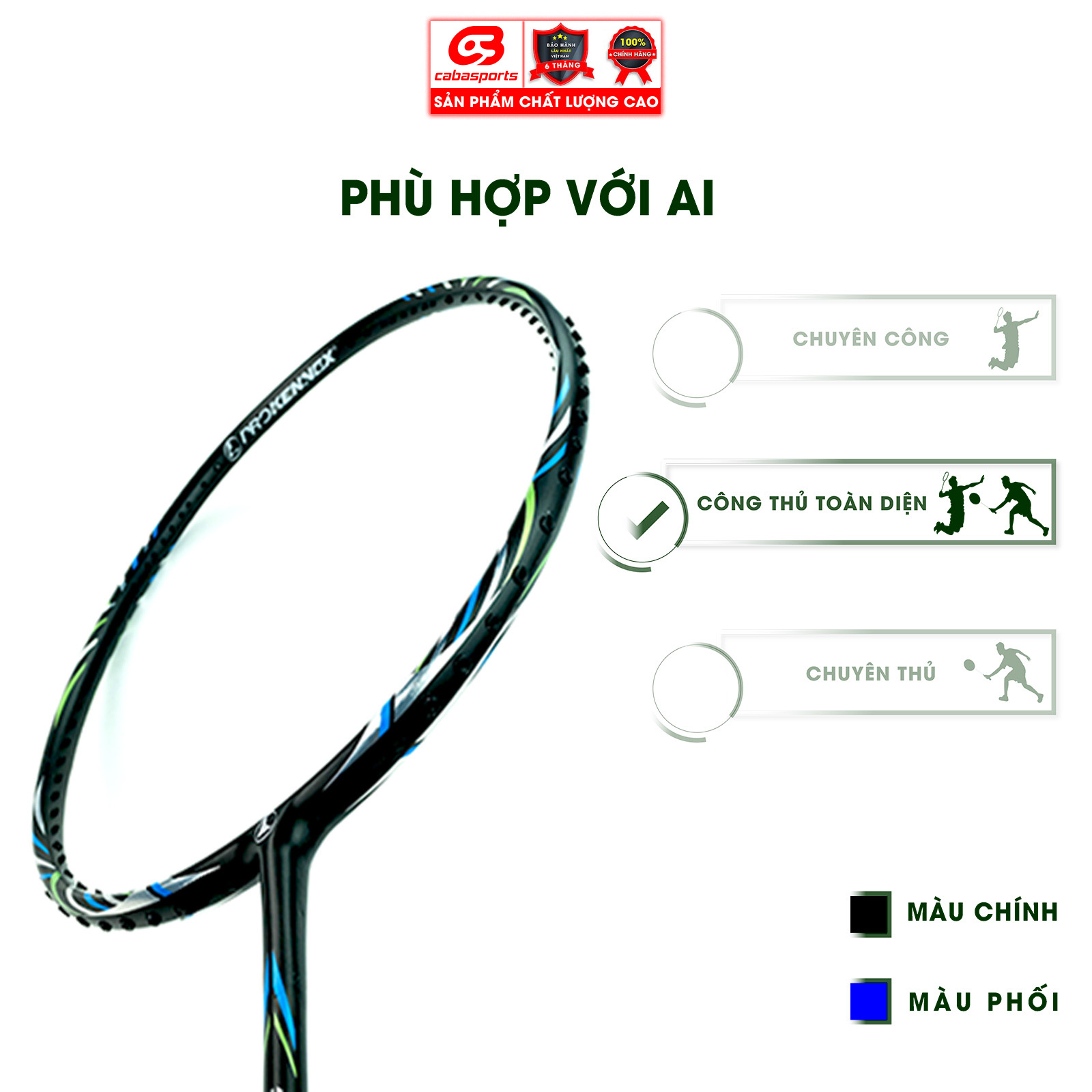 Vợt cầu lông Prokennex DESTINY CONTROL chính hãng cao cấp công thủ toàn diện (1 cây) - - Tặng kèm quấn cán và túi vải Cabasports