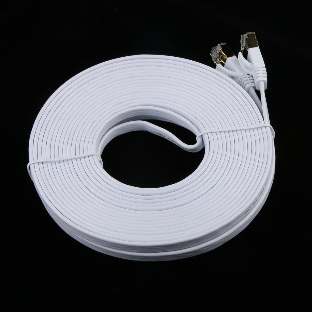 Plated Patch Network 2x Cat7 Ethernet LAN RJ45 Internet Cable Gold