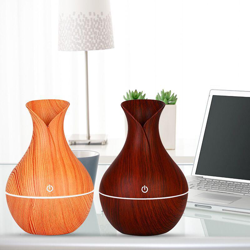 USB Hạt Gỗ Máy Phun Sương Tạo Độ Ẩm Nhỏ Bình Hoa Vân Gỗ Máy Phun Sương Tạo Độ Ẩm Hộ Gia Đình Máy Tạo Ẩm, Phun Sương Mini Máy Tạo Độ Ẩm Phun Sương Tạo Ẩm Khuếch Tán Tinh Dầu