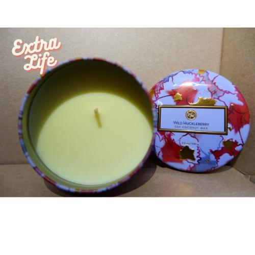 Nến thơm mẫu hộp thiếc hoa văn hương 100gr - Soy coconut wax 3.5 oz Huntington Home
