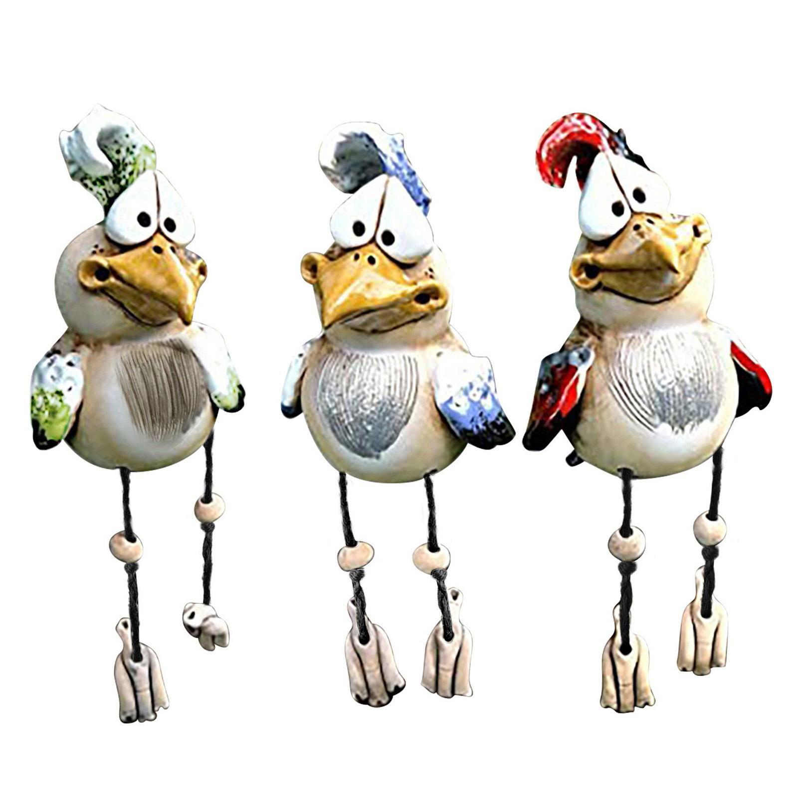 Chicken Statue for Garden Yard Arts Table Centerpiece Fairy Garden Accessories Statue Resin Figurines Sculpture for Halloween Bedroom