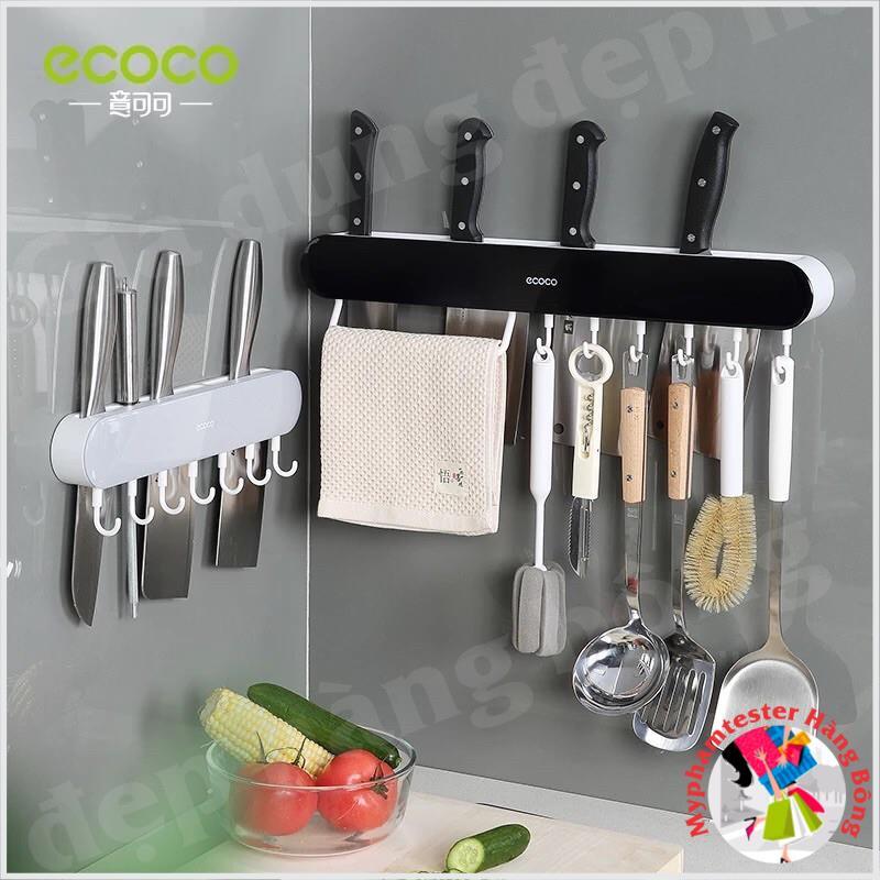 Kệ cắm dao Ecoco có ngăn thìa đũa và móc treo