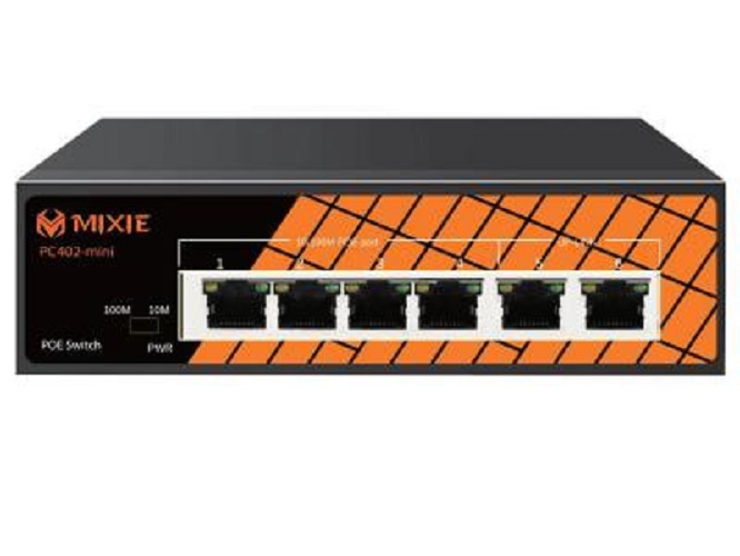 Bộ chia mạng Switch PoE MIXIE PC402 4 cổng 10/100Mbps + 2 cổng uplink 10/100Mbps - Hàng Chính Hãng