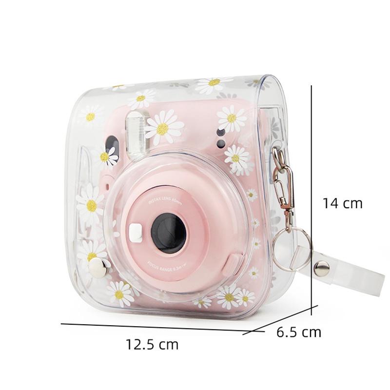 Túi Đựng Máy Ảnh Fujifilm Instax Mini 11 / 9 / 8 Bằng PVC Trong Suốt Có Dây Đeo Vai