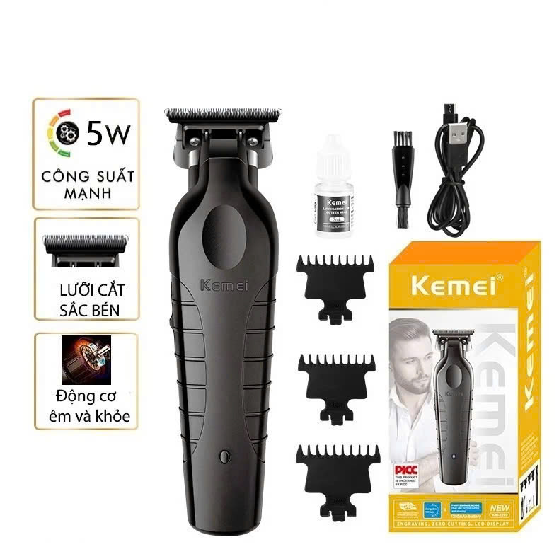 Tông Đơ Chấn Viền, Tông Đơ Khắc KEMEI 2299 Siêu Nét Gọn Đẹp Bền Chuyên Nghiệp Cho Salon, Barber Tóc