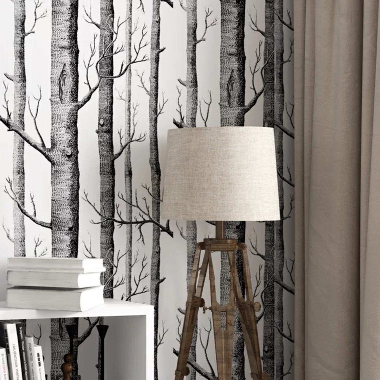 GIẤY DÁN TƯỜNG KHỔ 45CM X10M RỪNG CÂY NGHỆ THUẬT
