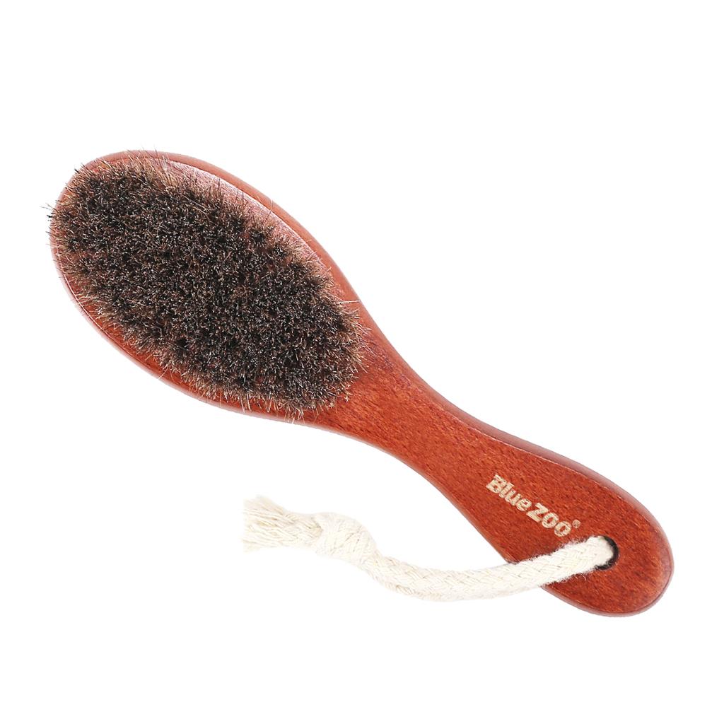 2 Pieces Mini Wooden Handle Beard Grooming Brush Styling Tool Skin Care