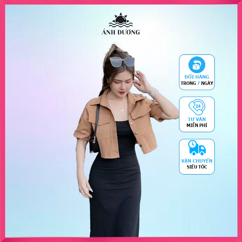 Đầm body thun gân kèm áo khoác thun lạnh Ánh Dương Clothing M207, set váy body nữ và áo khoác