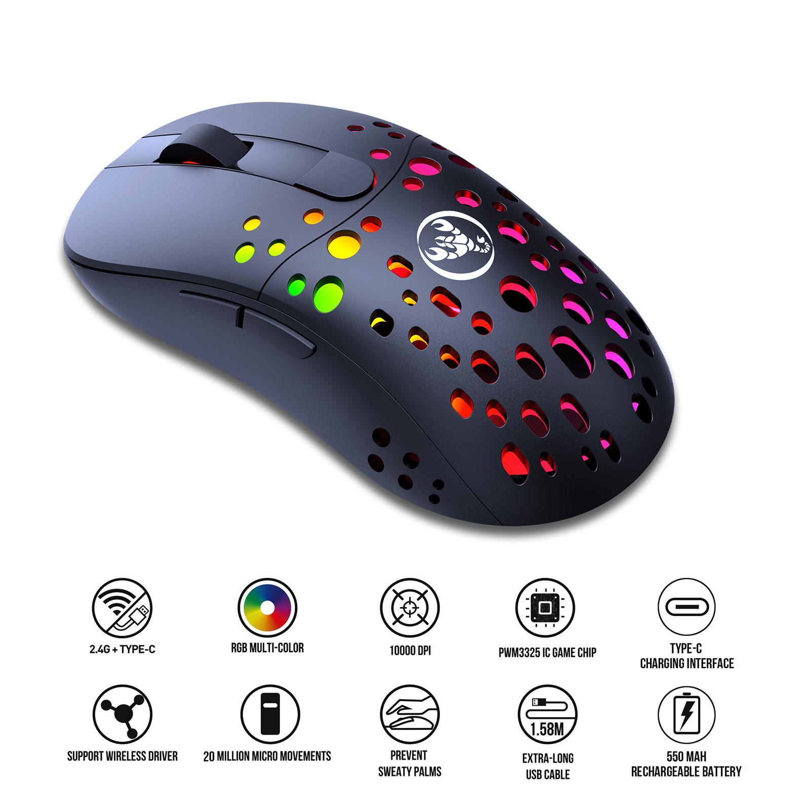Wireless/ Mouse Gaming Mouse up to 10000 DPI Lightweight 550mAh