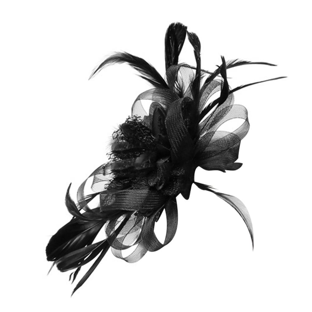 Kẹp Tóc Hình Nón Phối Lưới Và Lông Vũ Thời Trang Cho Nữ