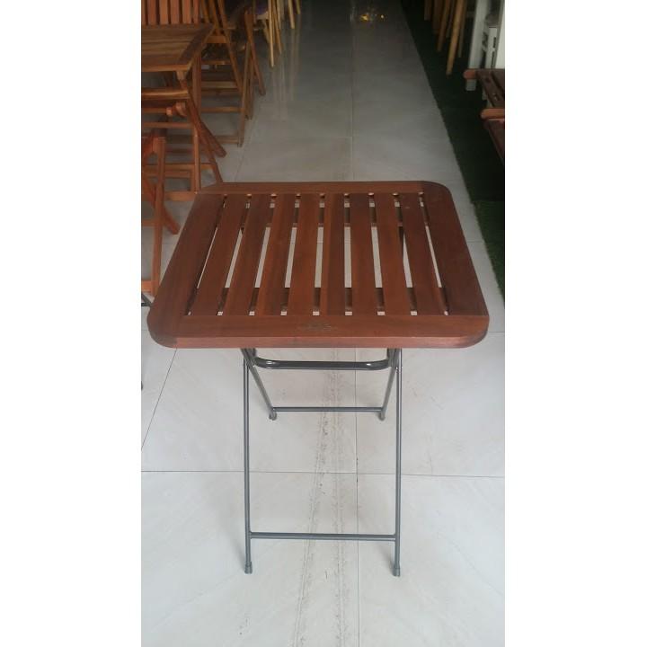 Bàn vuông 55cm xếp cafe chân sắt