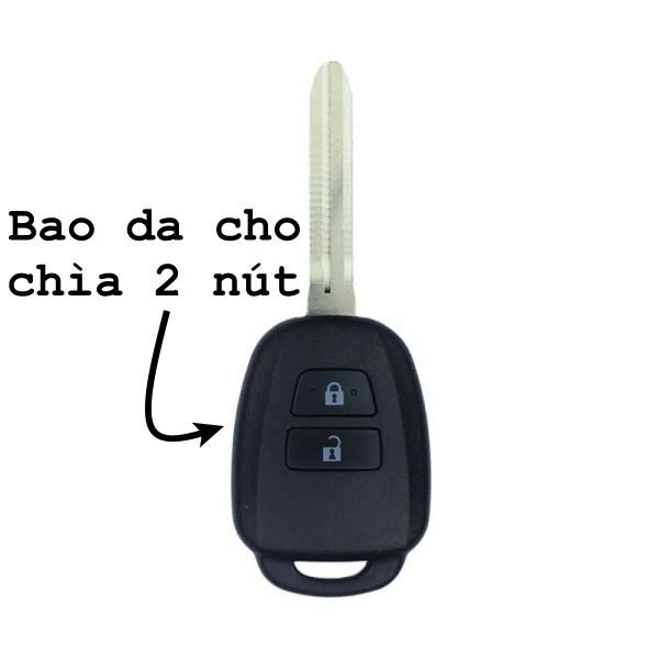 Bao da dành cho Chìa Khoá Toyota Vios, Yaris 2015 Handmade Da Thật 003