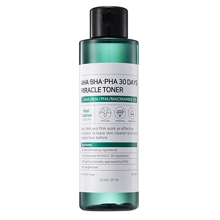 Nước Hoa Hồng giảm Mụn Some By Mi AHA-BHA-PHA 30 Days Miracle Toner 150ml