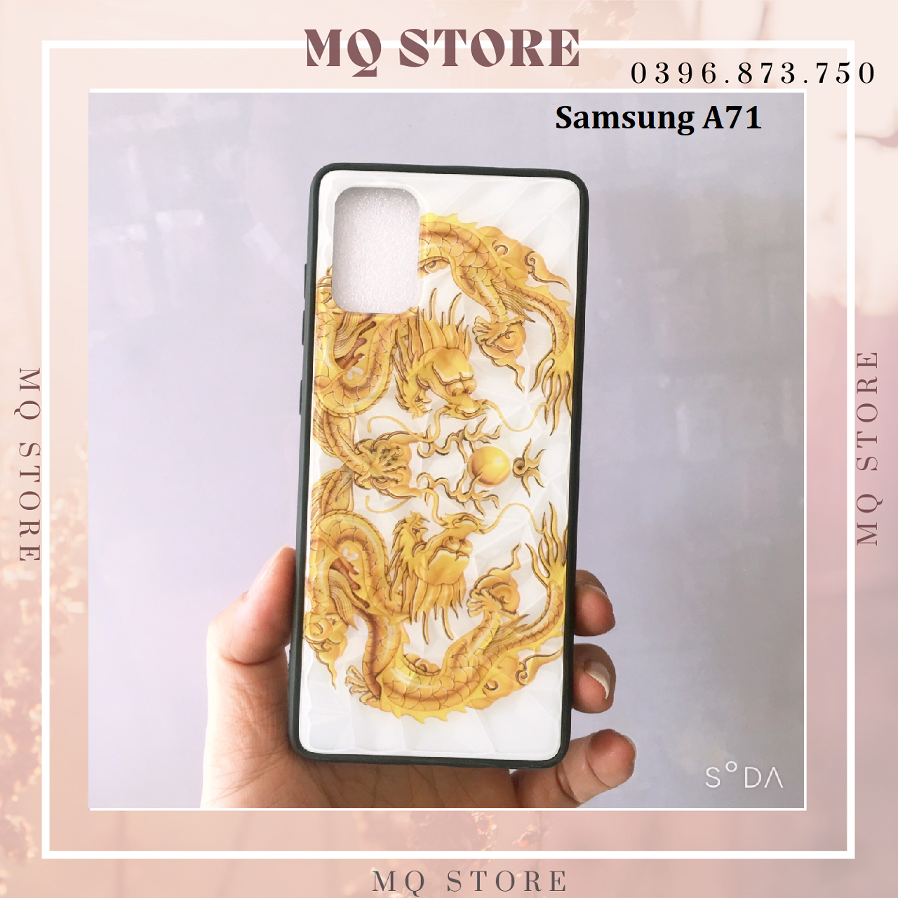 Ốp lưng hình rồng 3D viền dẻo dành cho Samsung A71