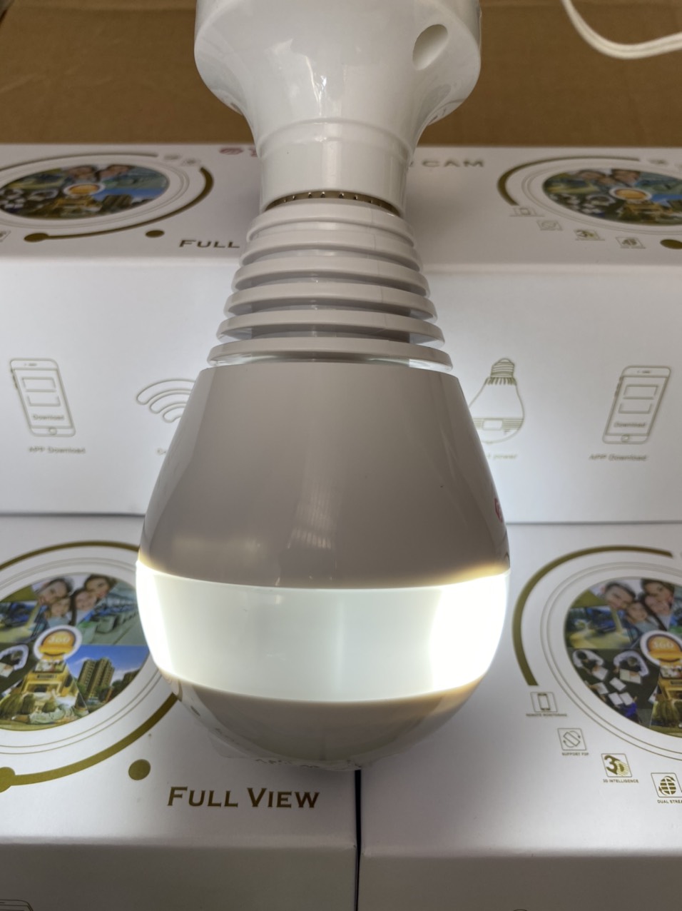 Camera Wifi Hình Bóng Đèn Quan Sát 360 Độ