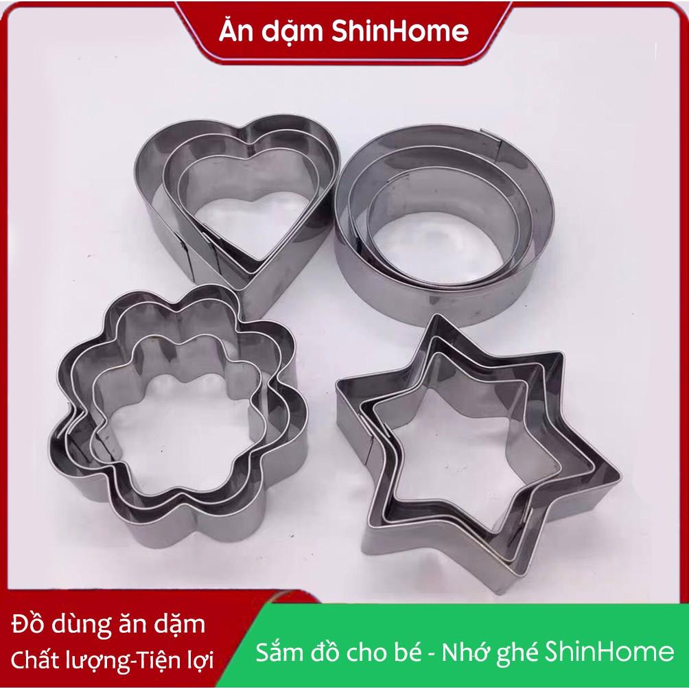 Set 12 khuôn cắt bánh, nhấn bánh tạo hình bánh quy Cookie Cutter