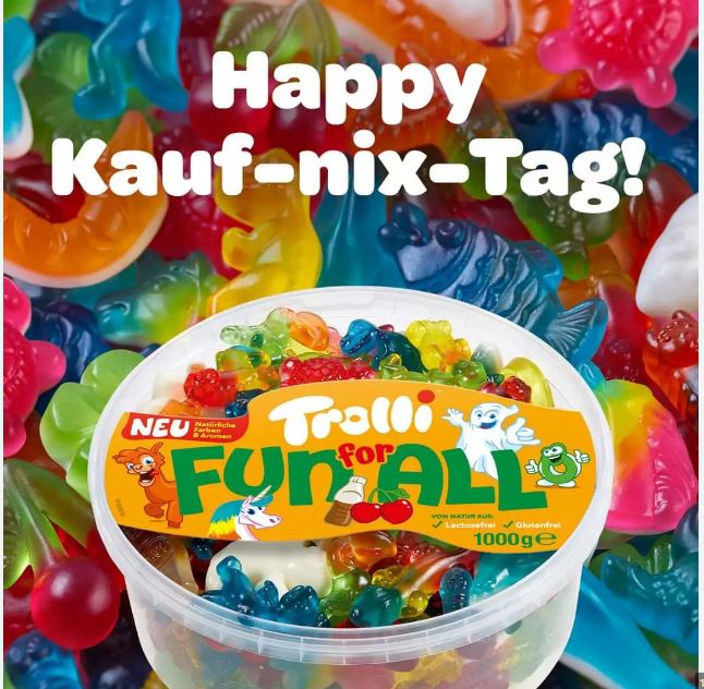 Date 04/25 Kẹo Dẻo Trolli Fun For All hộp 1kg của Đức