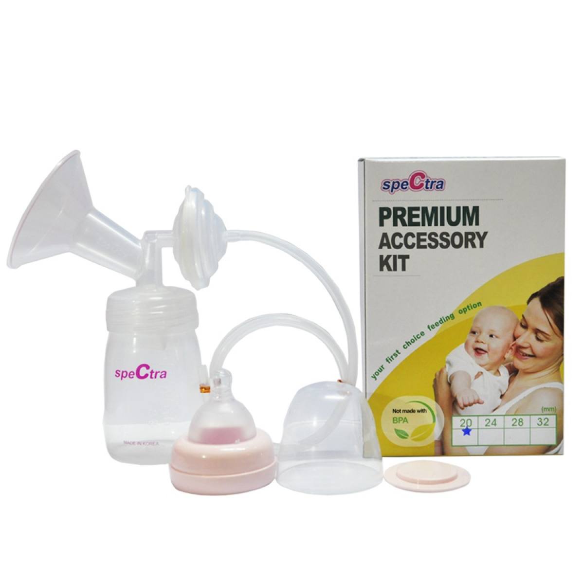 Set phụ kiện máy hút sữa Spectra đủ size 20, 24, 28