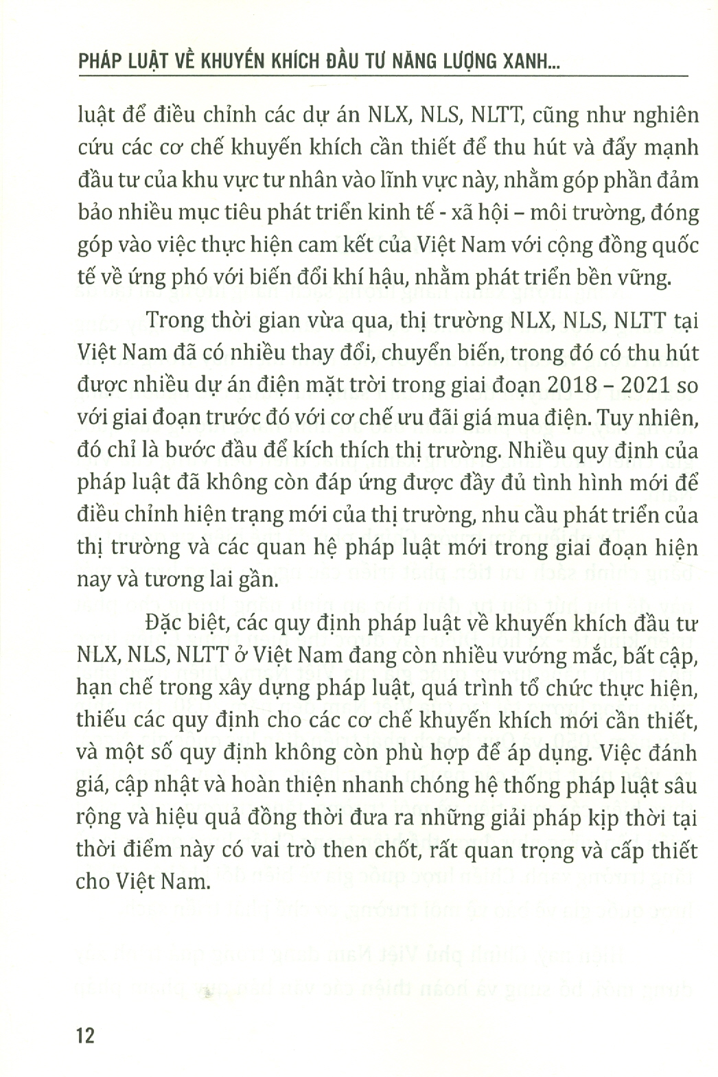 Pháp Luật Về Khuyến Khích Đầu Tư Năng Lượng Xanh, Năng Lượng Sạch, Năng Lượng Tái Tạo Ở Việt Nam