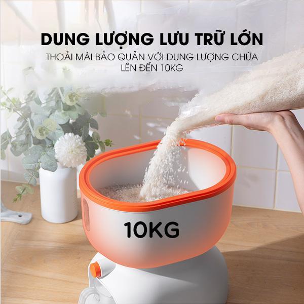 Thùng đựng gạo thông minh cao cấp BONBOX BKE701 chống ẩm mốc, côn trùng - Hàng chính hãng