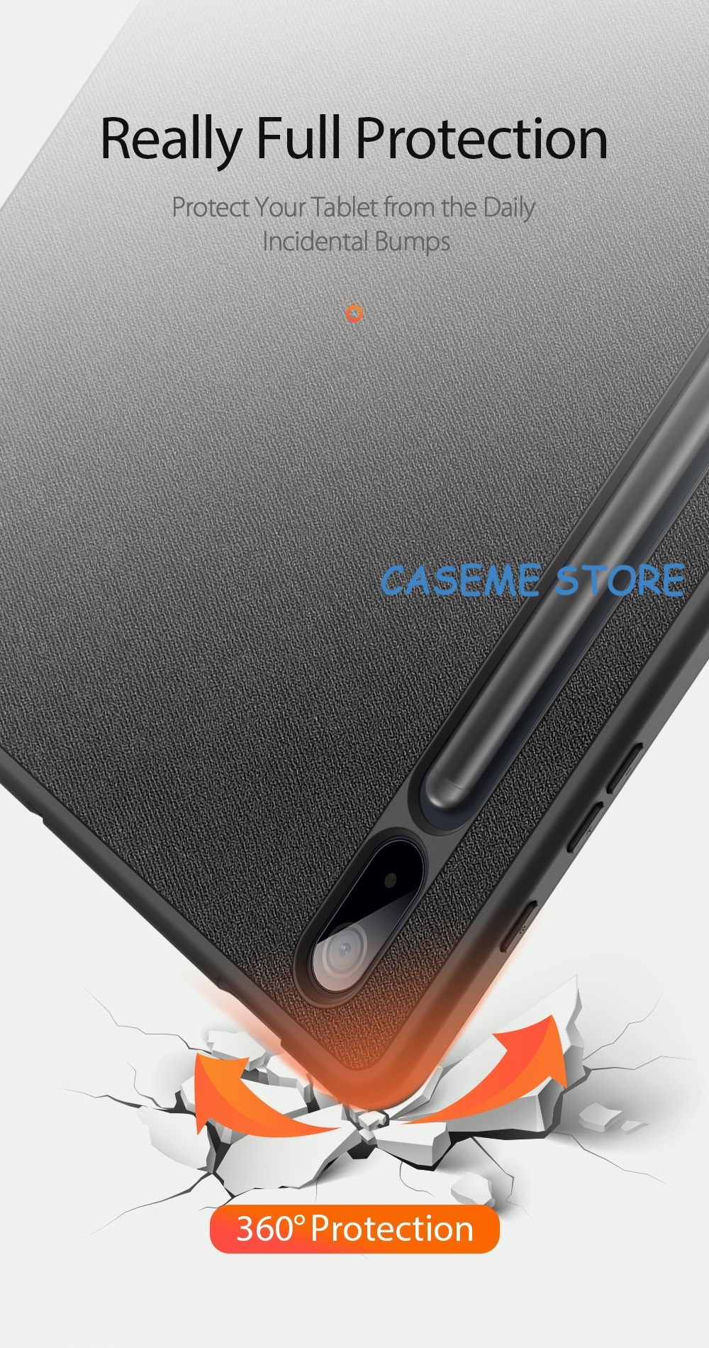 Bao da Dux Ducis Domo dành cho Samsung Galaxy Tab S7 FE  có khay đựng bút - Hàng chính hãng