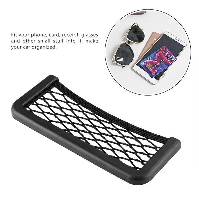 Phổ biến chỗ ngồi xe nhỏ phía sau lưu trữ Túi lưới Túi dây Lưới Pocket Organizer Stick-on cho ví điện thoại Túi Net