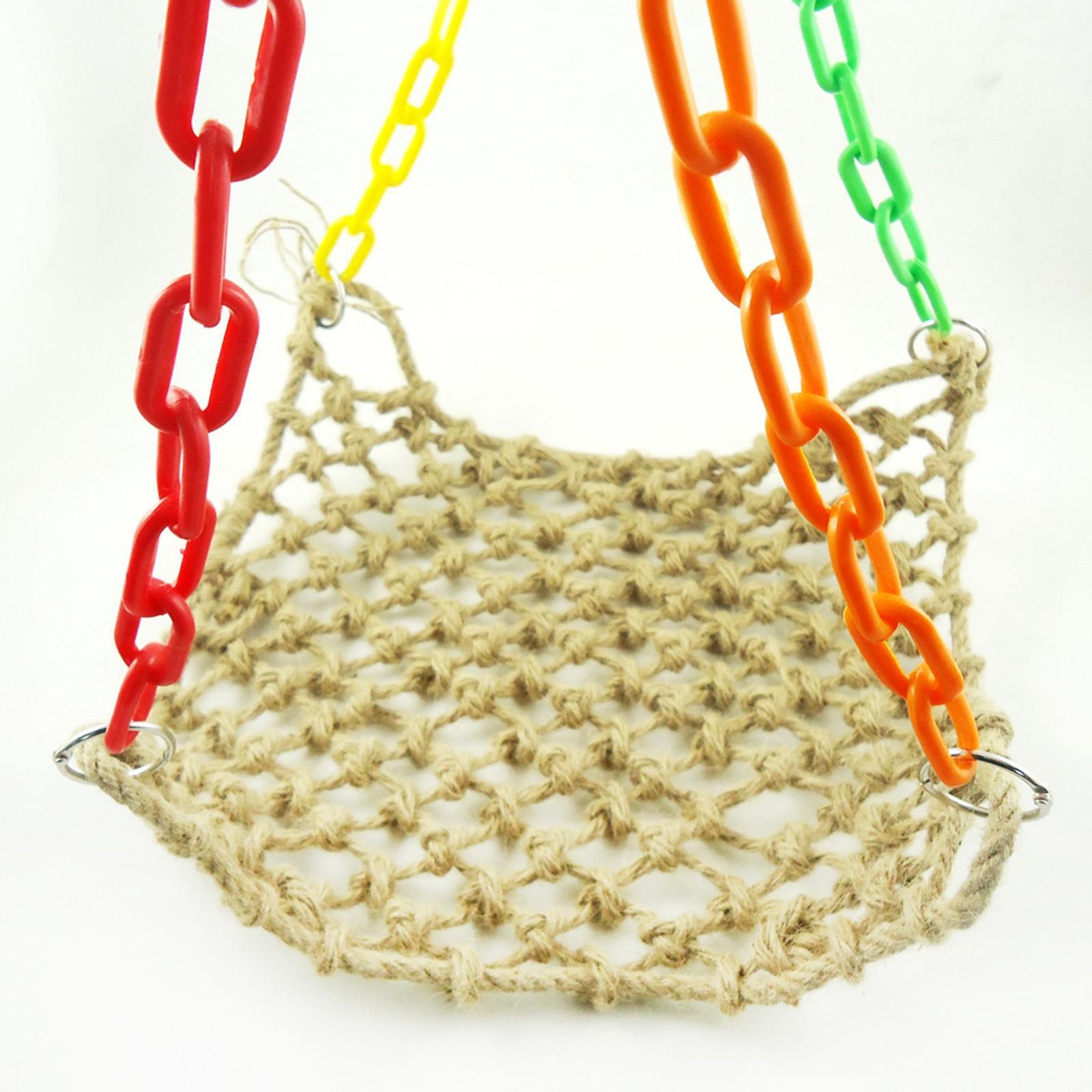 Pet Bird Swing Parrot Parakeet Budgie Cockatiel Cage Hammock Toys Hanging