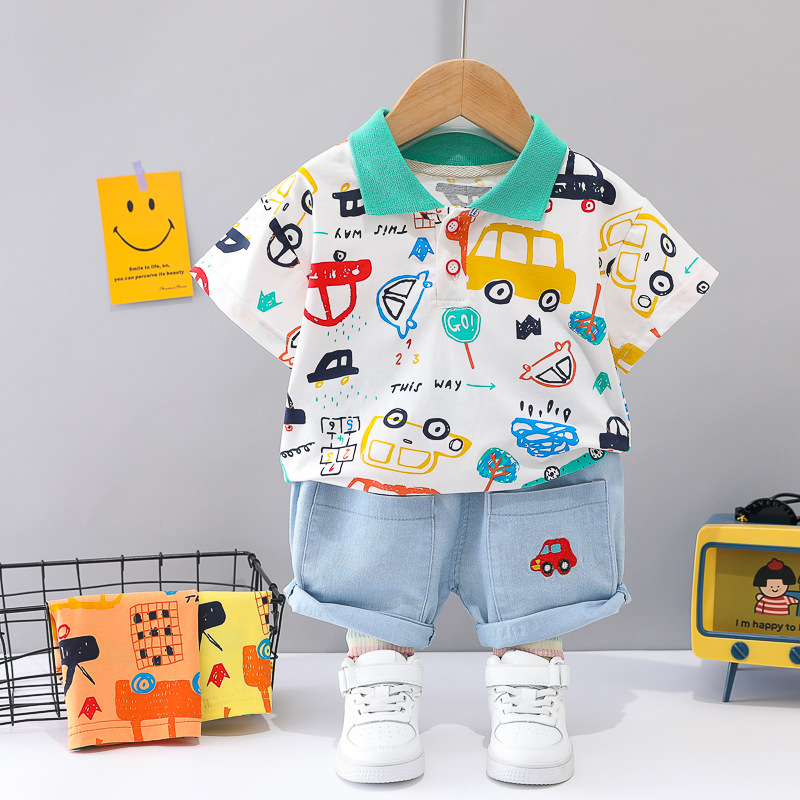 Set đồ bé trai họa tiết dễ thương - Bộ quần áo bé trai, bộ đồ cho bé từ 9-18kg (SS-2685B)