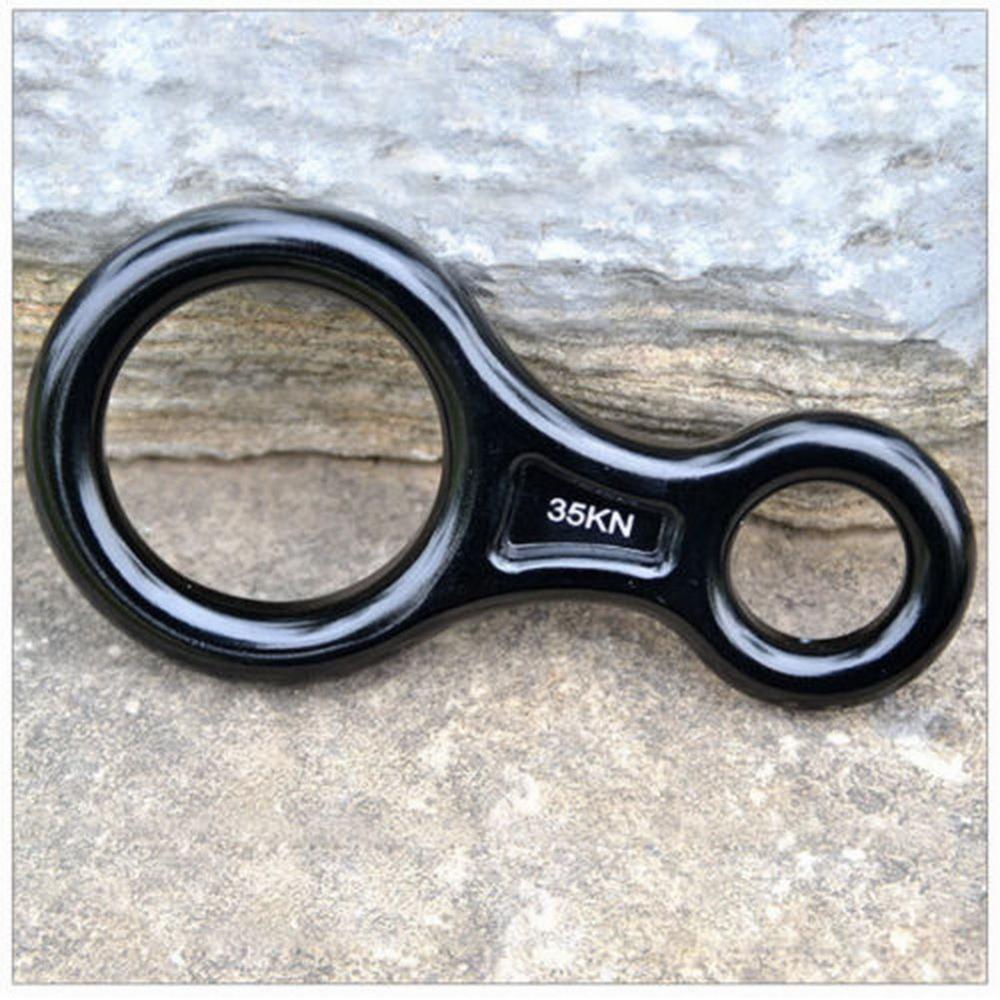 Mountaineering Belay Device 35KN+24KN Auto Self Lock Carabiner Rock Climbing