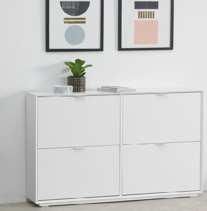 Tủ giày xoay 4 hộc ngang Tundo KT 126 x 25 x 84cm