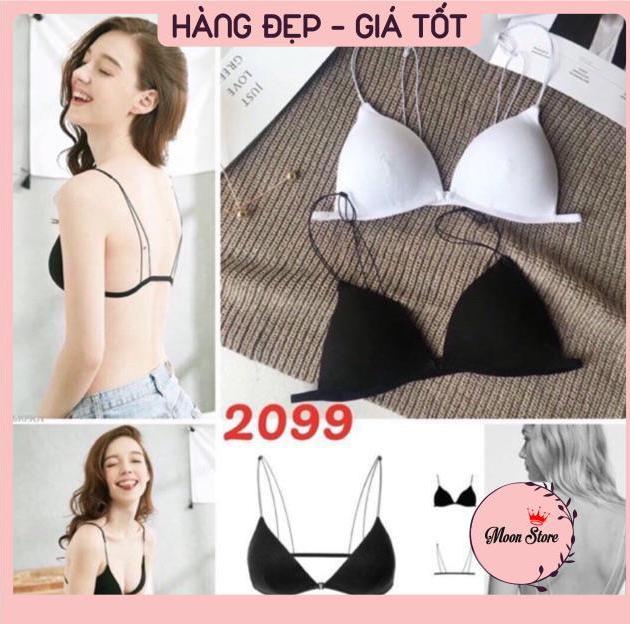 Hình ảnh Áo lót nữ, áo bra cotton dây mảnh tiểu thư 8010