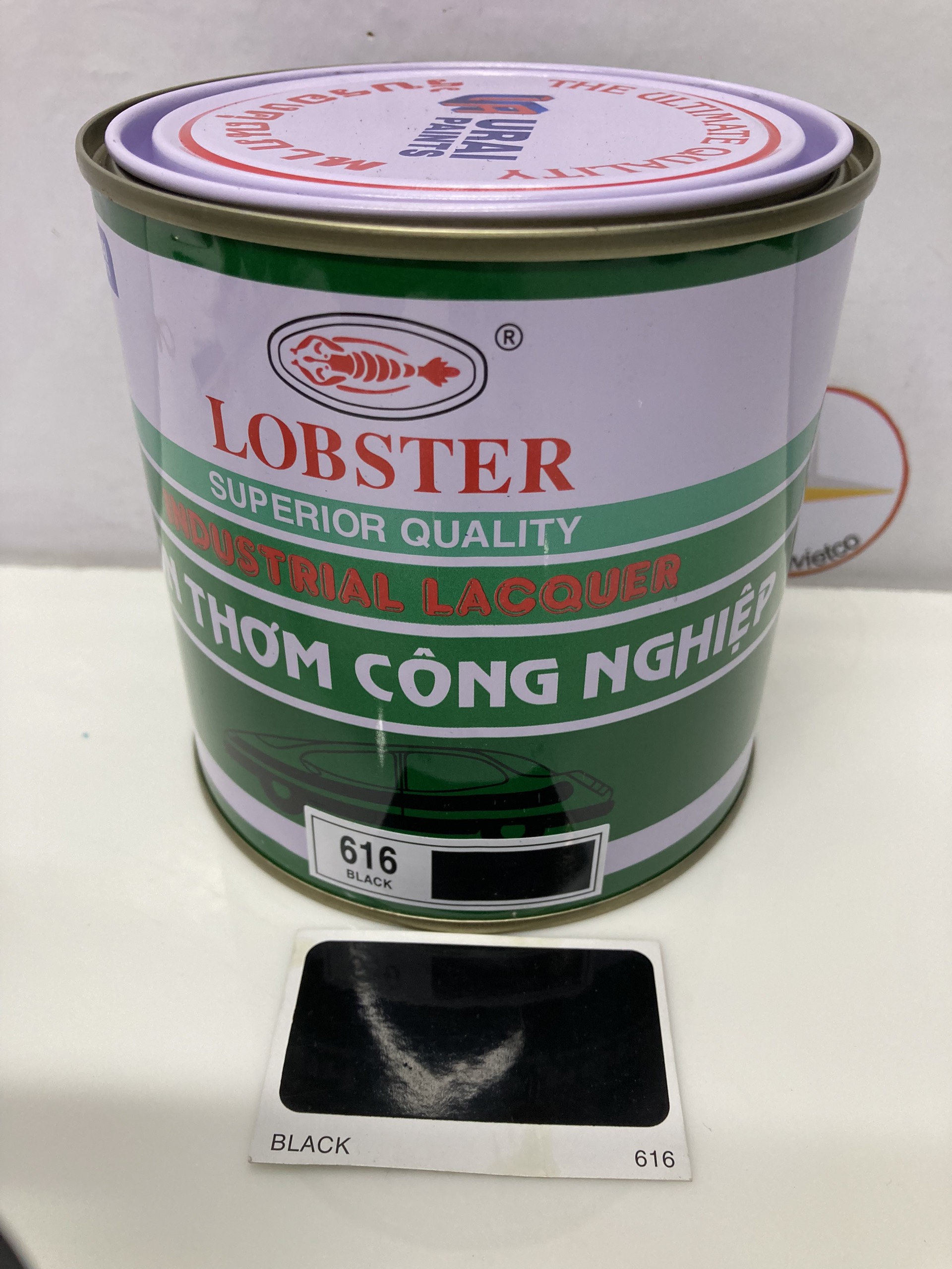 Sơn thơm công nghiệp Lobster màu đen Bóng 616- 800ml