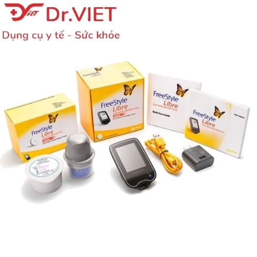 Cảm biến và đầu đọc máy đo đường huyết không chích máu Freestyle Libre Abbott