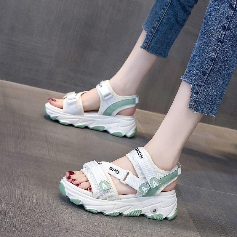 GIÀY SANDAL NỮ MWC - SANDAL HAI QUAI NGANG - GIÀY SANDAL ĐẾ CAO PHỐI CHỮ NĂNG ĐỘNG - NUSD- 2850