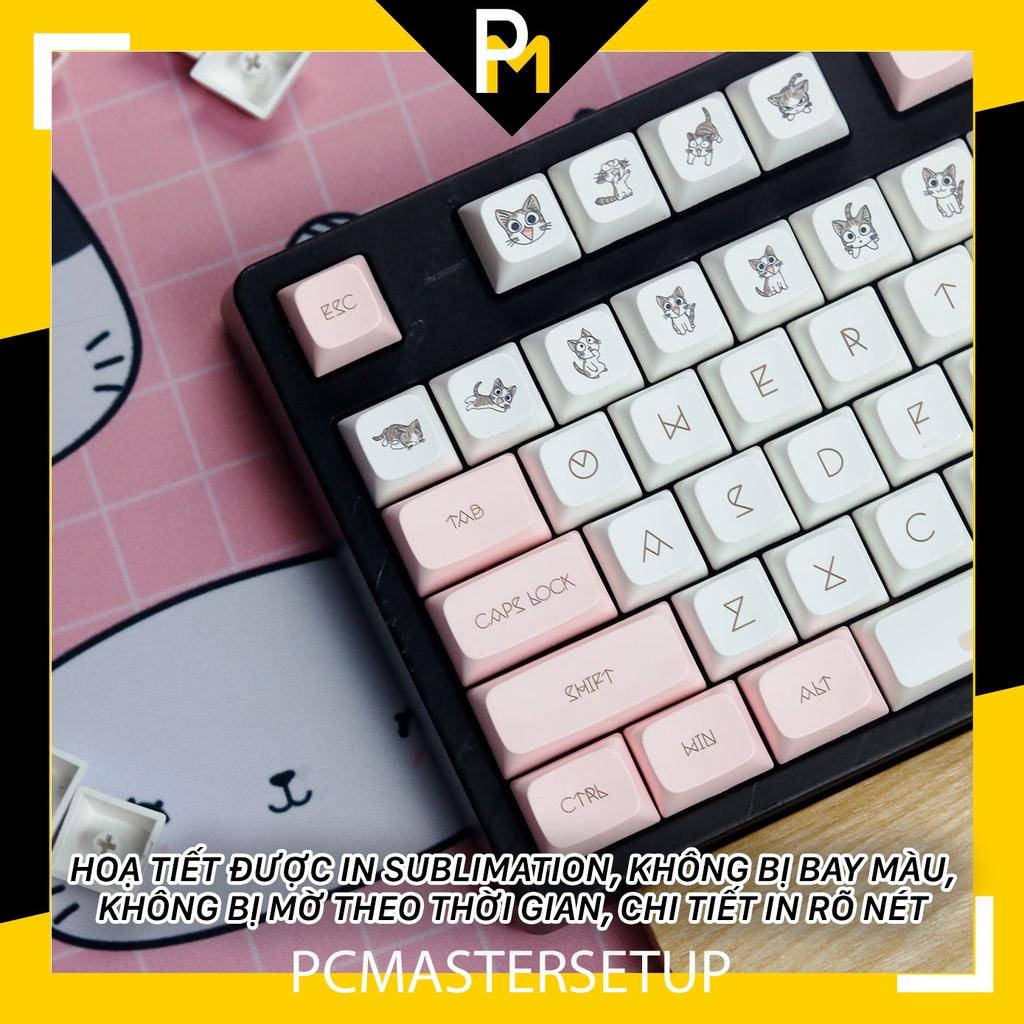 Keycap pbt Mèo Chi chiều cao xda 9.5mm dày 1.5mm của Pcmaster